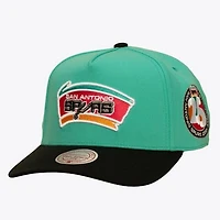 Men's Mitchell & Ness Teal/Black San Antonio Spurs In the City Pro Pinch Snapback Hat