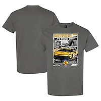 Men's Checkered Flag Sports Charcoal Christopher Bell 2025 Bass Pro Shops Night Race Race Winner T-Shirt