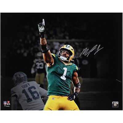 Micah Parsons Green Bay Packers Autographed 16 x 20" First Packers Sack Spotlight Photograph