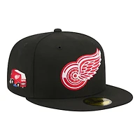 Men's New Era  Black Detroit Red Wings Zamboni 59FIFTY Fitted Hat