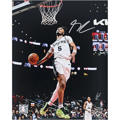 Stephon Castle San Antonio Spurs Autographed 8" x 10" Windmill Dunk Photograph