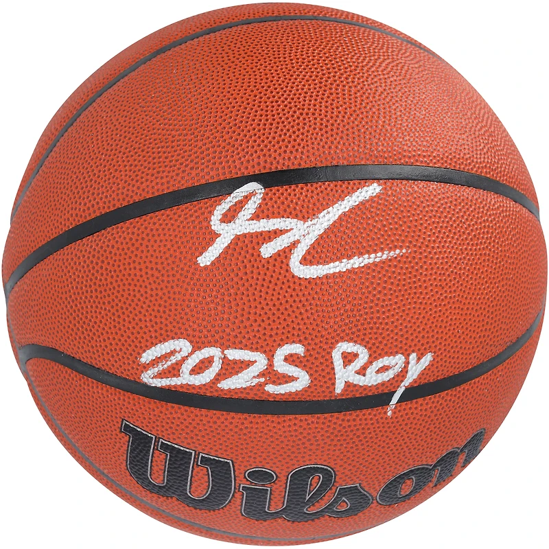 Stephon Castle San Antonio Spurs Autographed Wilson Authentic Series Indoor/Outdoor Basketball with "2025 ROY" Inscription