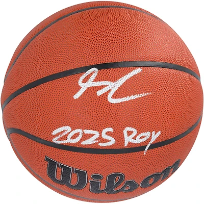Stephon Castle San Antonio Spurs Autographed Wilson Authentic Series Indoor/Outdoor Basketball with "2025 ROY" Inscription