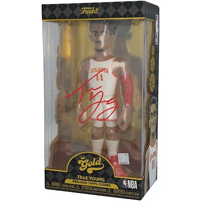 Trae Young Atlanta Hawks Autographed 12" Funko Gold Premium Vinyl Figurine with Chance at Chase