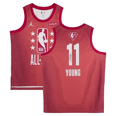 Trae Young Atlanta Hawks Autographed Red Nike 2021-22 All-Star Game Swingman Jersey