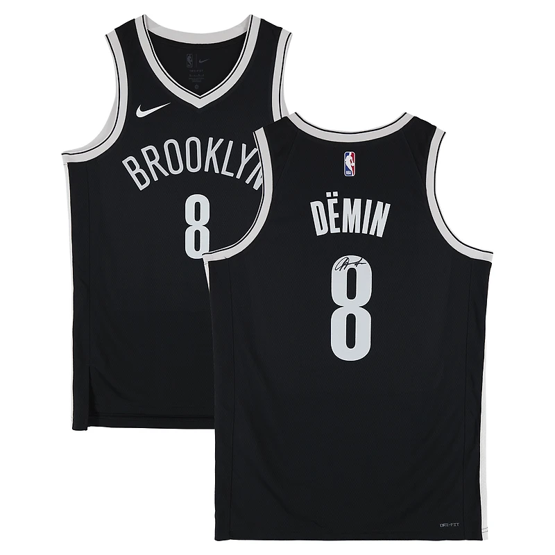Egor Dëmin Brooklyn Nets Autographed Black Nike Icon Swingman Jersey
