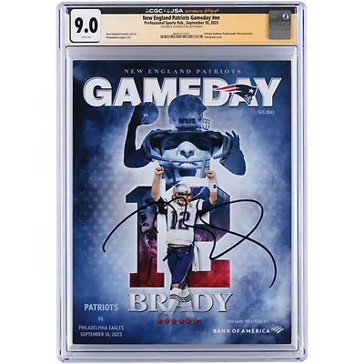 Tom Brady New England Patriots Autographed Tom Brady Day CGC Authenticated Program from September 10