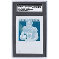 Leonard Fournette Jacksonville Jaguars 2018 Panini Plates & Patches Cyan Printing Plate #RR-LF #1/1 SGC Authenticated Auth Card