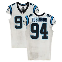A'Shawn Robinson Carolina Panthers Game-Used #94 White Nike Jersey vs. Jacksonville Jaguars on September 7, 2025