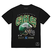 Unisex Mitchell & Ness Black Philadelphia Eagles Classic Helmet T-Shirt