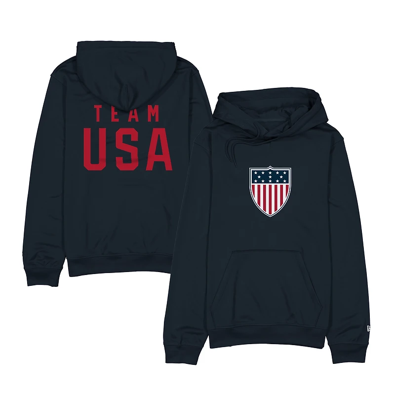 Men's New Era  Navy Team USA Fleece Hoodie