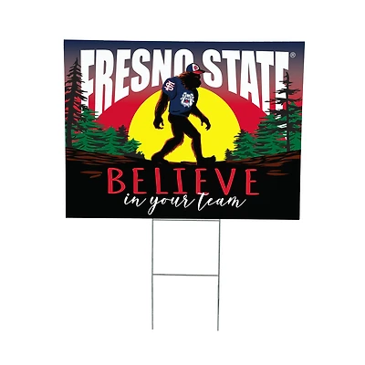 Fresno State Bulldogs 24" x 18" Bigfoot Believe in Yourself Outdoor Staked Yard Sign