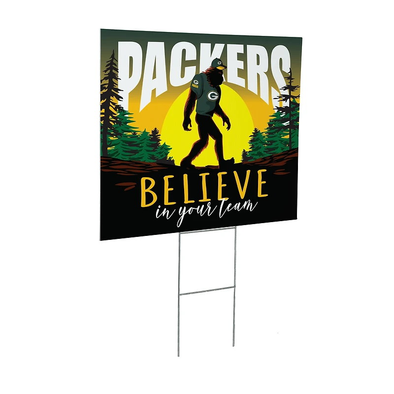 Green Bay Packers 24" x 18" Bigfoot Believe in Yourself Outdoor Staked Yard Sign