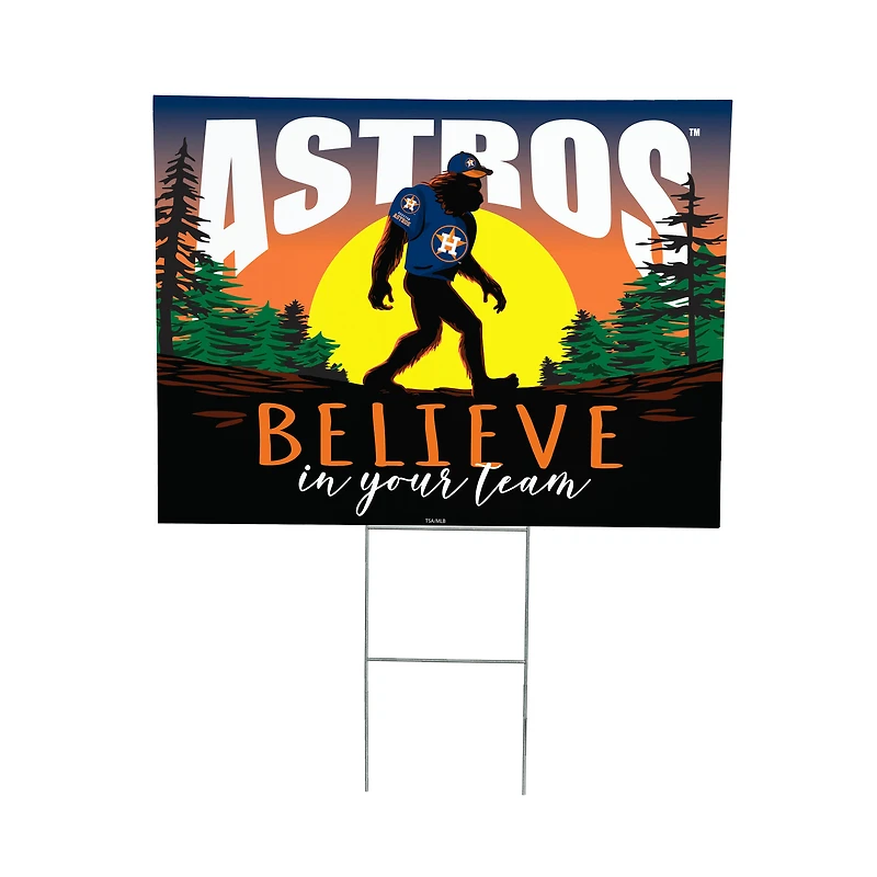 Houston Astros 24" x 18" Bigfoot Believe in Yourself Outdoor Staked Yard Sign