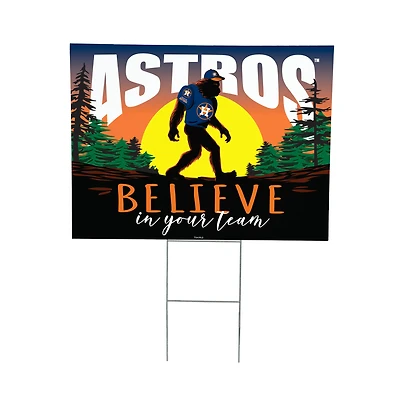 Houston Astros 24" x 18" Bigfoot Believe in Yourself Outdoor Staked Yard Sign