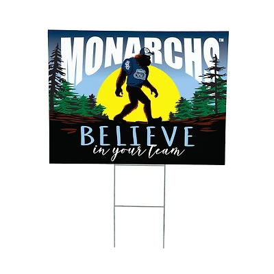 Old Dominion Monarchs 24" x 18" Bigfoot Believe in Yourself Outdoor Staked Yard Sign