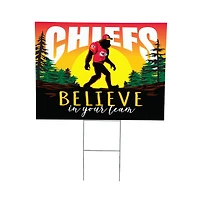 Kansas City Chiefs 24" x 18" Bigfoot Believe in Yourself Outdoor Staked Yard Sign