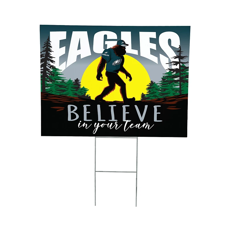 Philadelphia Eagles 24" x 18" Bigfoot Believe in Yourself Outdoor Staked Yard Sign