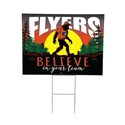 Philadelphia Flyers 24" x 18" Bigfoot Believe in Yourself Outdoor Staked Yard Sign