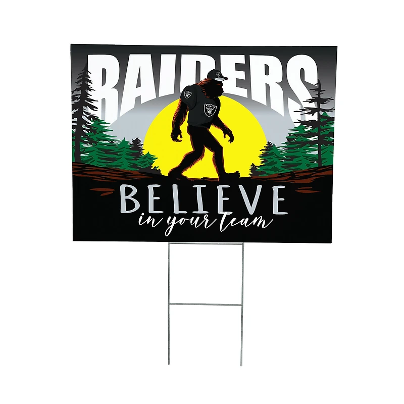 Las Vegas Raiders 24" x 18" Bigfoot Believe in Yourself Outdoor Staked Yard Sign