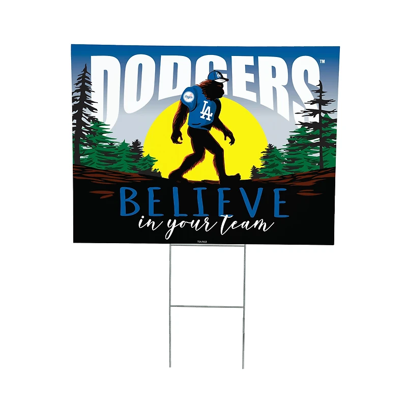 Los Angeles Dodgers 24" x 18" Bigfoot Believe in Yourself Outdoor Staked Yard Sign