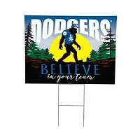 Los Angeles Dodgers 24" x 18" Bigfoot Believe in Yourself Outdoor Staked Yard Sign