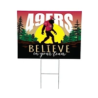 San Francisco 49ers 24" x 18" Bigfoot Believe in Yourself Outdoor Staked Yard Sign