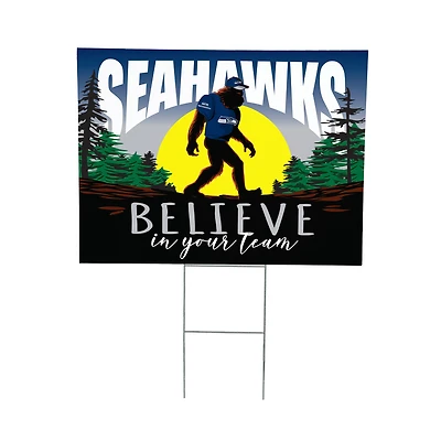 Seattle Seahawks 24" x 18" Bigfoot Believe in Yourself Outdoor Staked Yard Sign