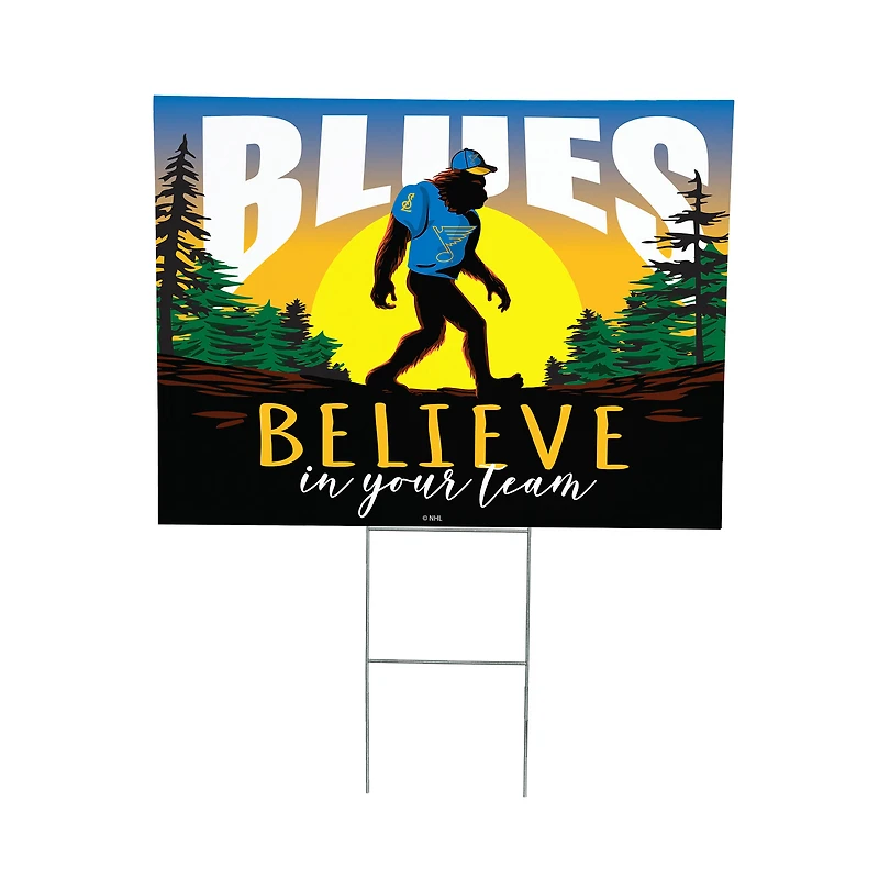 St. Louis Blues 24" x 18" Bigfoot Believe in Yourself Outdoor Staked Yard Sign