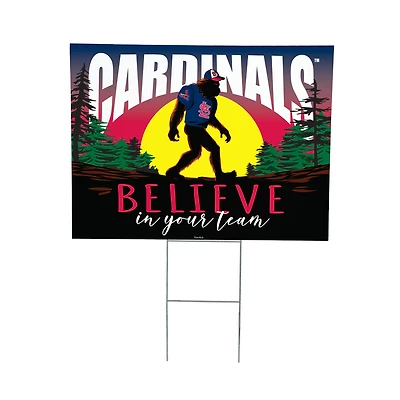 St. Louis Cardinals 24" x 18" Bigfoot Believe in Yourself Outdoor Staked Yard Sign