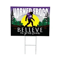 TCU Horned Frogs 24" x 18" Bigfoot Believe in Yourself Outdoor Staked Yard Sign