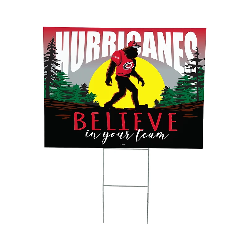 Carolina Hurricanes 24" x 18" Bigfoot Believe in Yourself Outdoor Staked Yard Sign