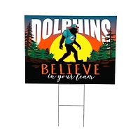 Miami Dolphins 24" x 18" Bigfoot Believe in Yourself Outdoor Staked Yard Sign