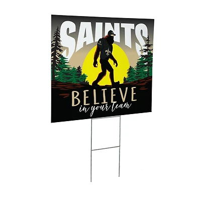 New Orleans Saints 24" x 18" Bigfoot Believe in Yourself Outdoor Staked Yard Sign