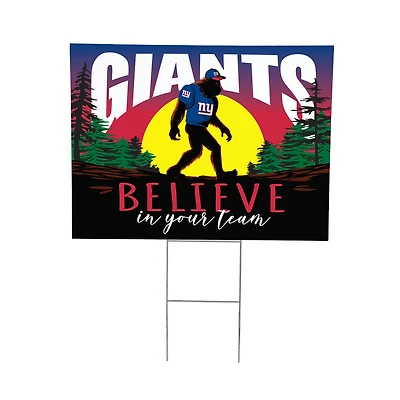New York Giants 24" x 18" Bigfoot Believe in Yourself Outdoor Staked Yard Sign