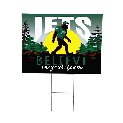New York Jets 24" x 18" Bigfoot Believe in Yourself Outdoor Staked Yard Sign