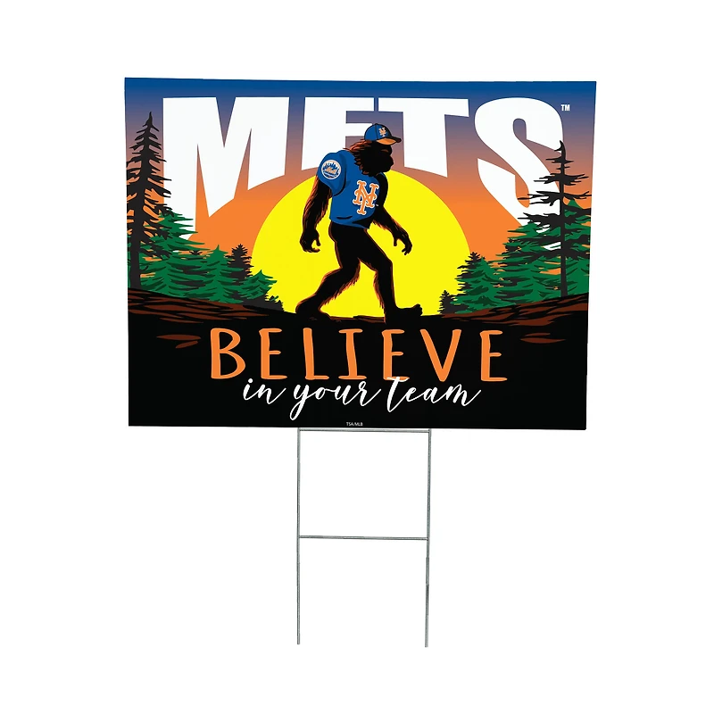 New York Mets 24" x 18" Bigfoot Believe in Yourself Outdoor Staked Yard Sign