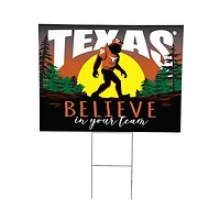 Texas Longhorns 24" x 18" Bigfoot Believe in Yourself Outdoor Staked Yard Sign