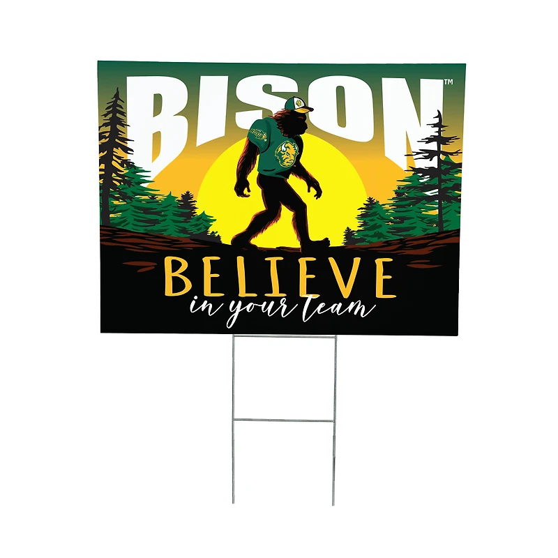 NDSU Bison 24" x 18" Bigfoot Believe in Yourself Outdoor Staked Yard Sign