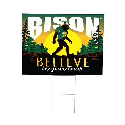 NDSU Bison 24" x 18" Bigfoot Believe in Yourself Outdoor Staked Yard Sign