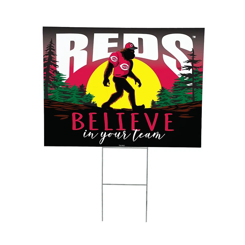 Cincinnati Reds 24" x 18" Bigfoot Believe in Yourself Outdoor Staked Yard Sign
