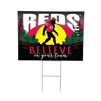 Cincinnati Reds 24" x 18" Bigfoot Believe in Yourself Outdoor Staked Yard Sign