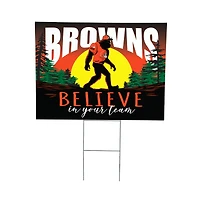 Cleveland Browns 24" x 18" Bigfoot Believe in Yourself Outdoor Staked Yard Sign