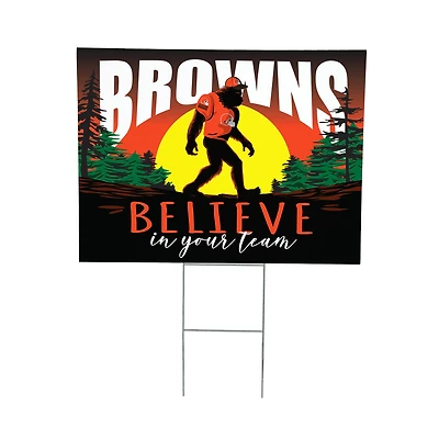 Cleveland Browns 24" x 18" Bigfoot Believe in Yourself Outdoor Staked Yard Sign