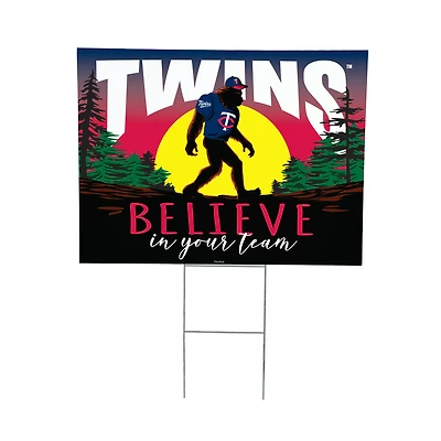 Minnesota Twins 24" x 18" Bigfoot Believe in Yourself Outdoor Staked Yard Sign