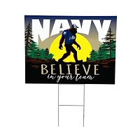 Navy Midshipmen 24" x 18" Bigfoot Believe in Yourself Outdoor Staked Yard Sign