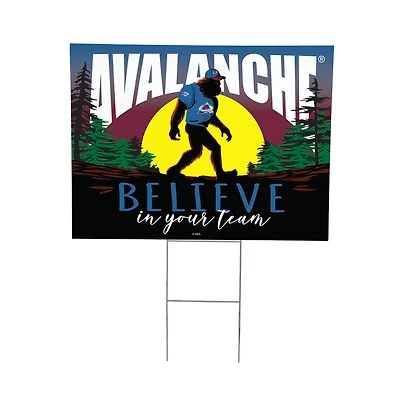 Colorado Avalanche 24" x 18" Bigfoot Believe in Yourself Outdoor Staked Yard Sign