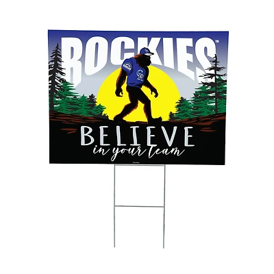 Colorado Rockies 24" x 18" Bigfoot Believe in Yourself Outdoor Staked Yard Sign