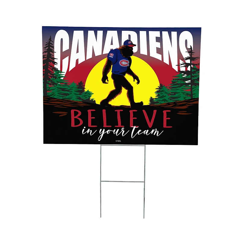 Montreal Canadiens 24" x 18" Bigfoot Believe in Yourself Outdoor Staked Yard Sign