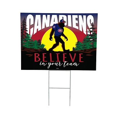 Montreal Canadiens 24" x 18" Bigfoot Believe in Yourself Outdoor Staked Yard Sign